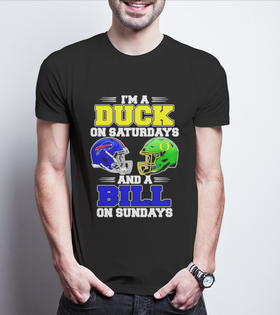 I'm A Duck On Saturdays And A Bill On Sundays Football Helmet Design 2026 T-Shirt