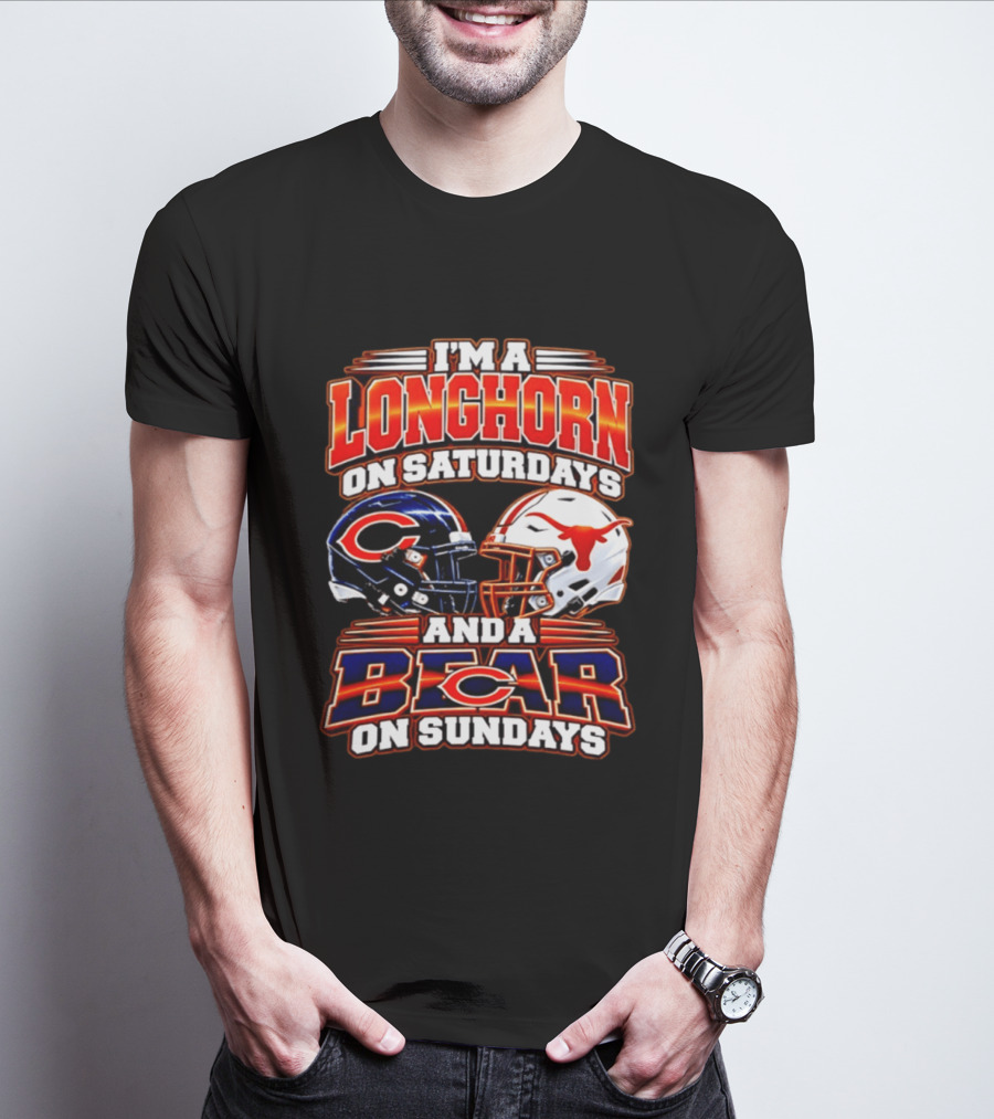 I'm A Longhorn On Saturdays And A Bear On Sundays Football Rivalry 2026 T-Shirt