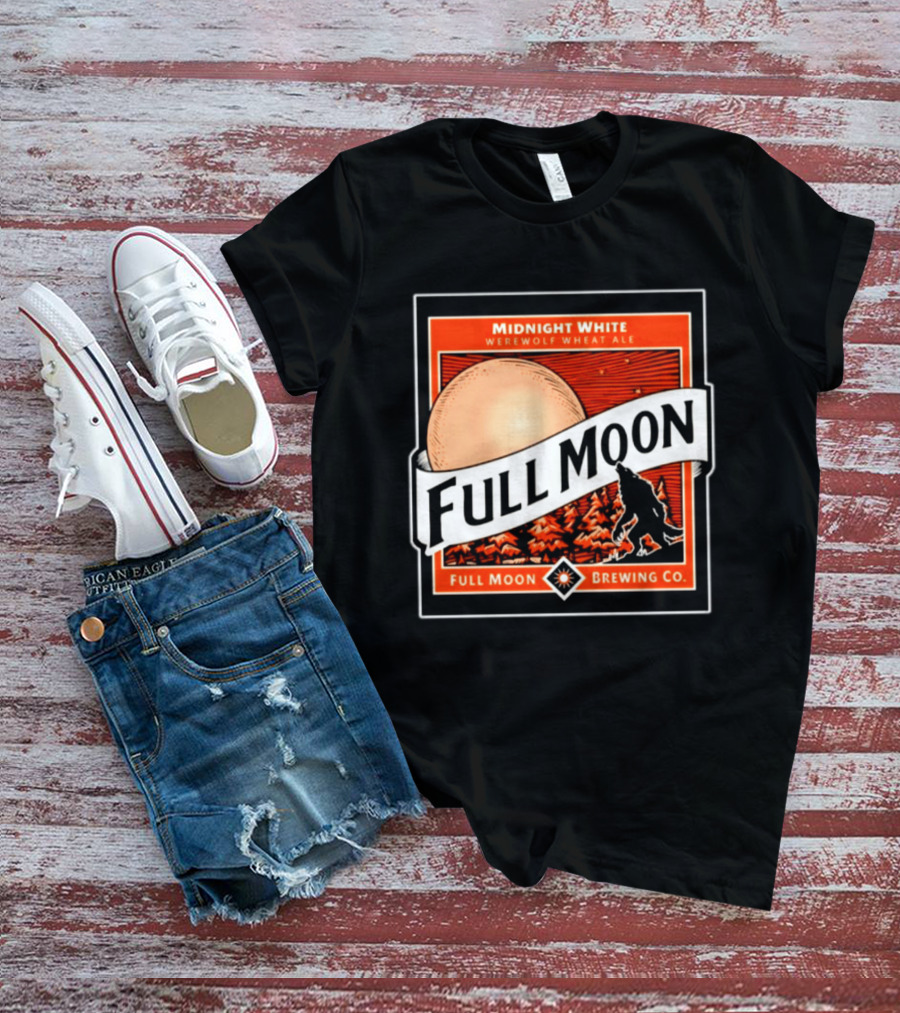 Midnight White Werewolf Wheat Ale Full Moon Brewing Co Full Moon T-Shirt
