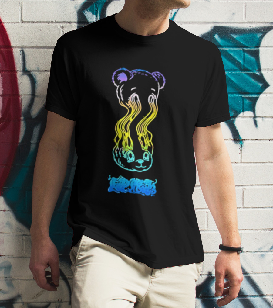 Teddy Fresh Melting Bear Illustration Multicolor T-Shirt