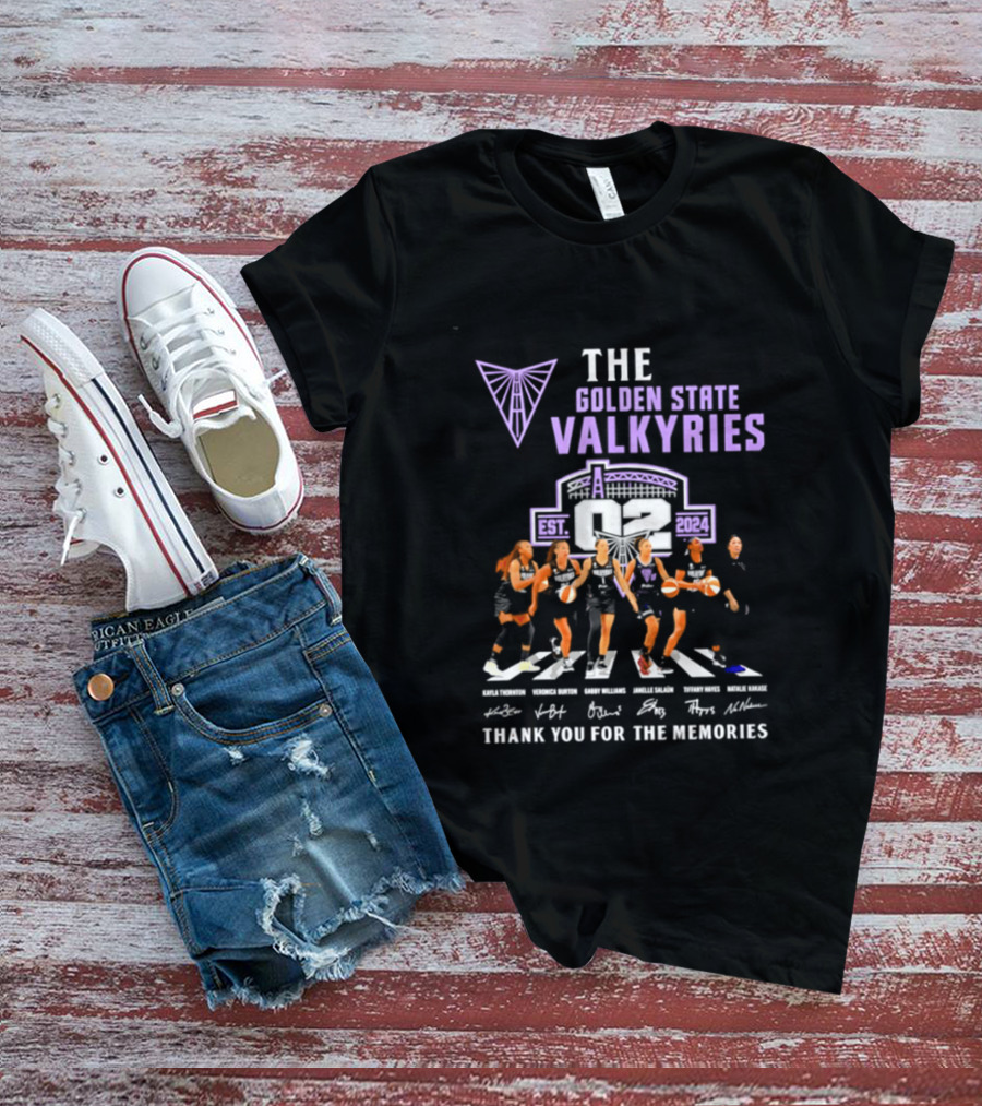 The Golden State Valkyries EST 2024 Abbey Road Thank You For The Memories Signatures T-Shirt
