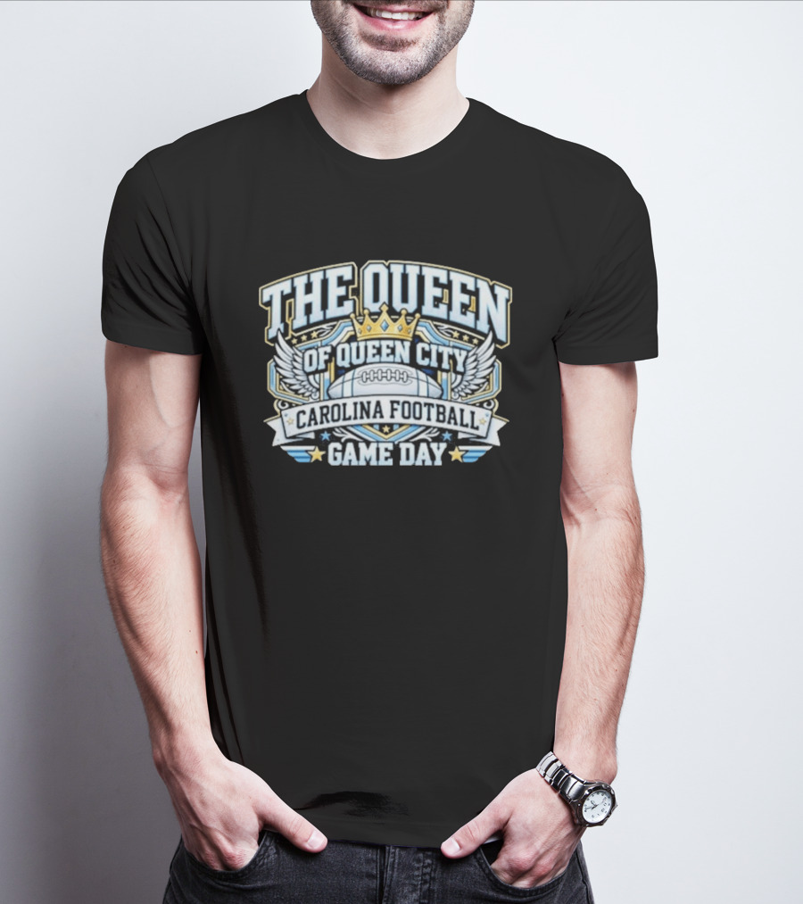 The Queen Of Queen City Carolina Football Game Day T-Shirt