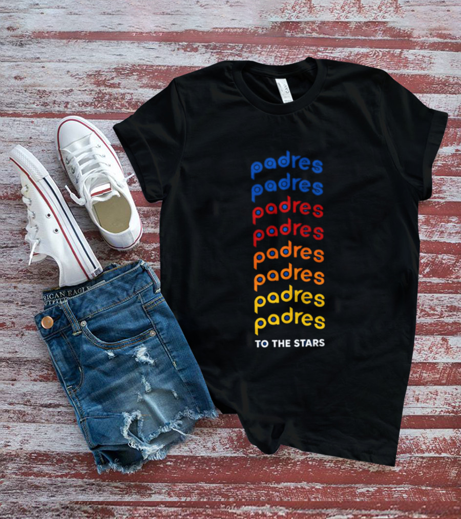 Tom DeLonge Padres To The Stars Colorful Gradient T-Shirt