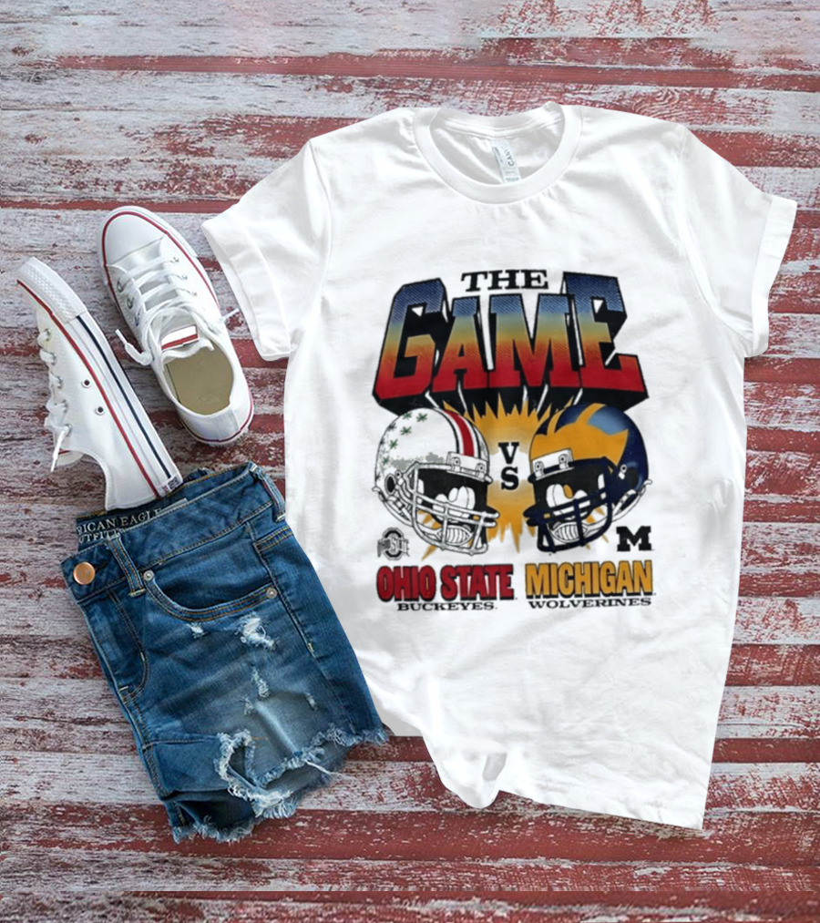 The Game Ohio State Vs Michigan Wolverines Football Rivalry Helmets T-Shirt
