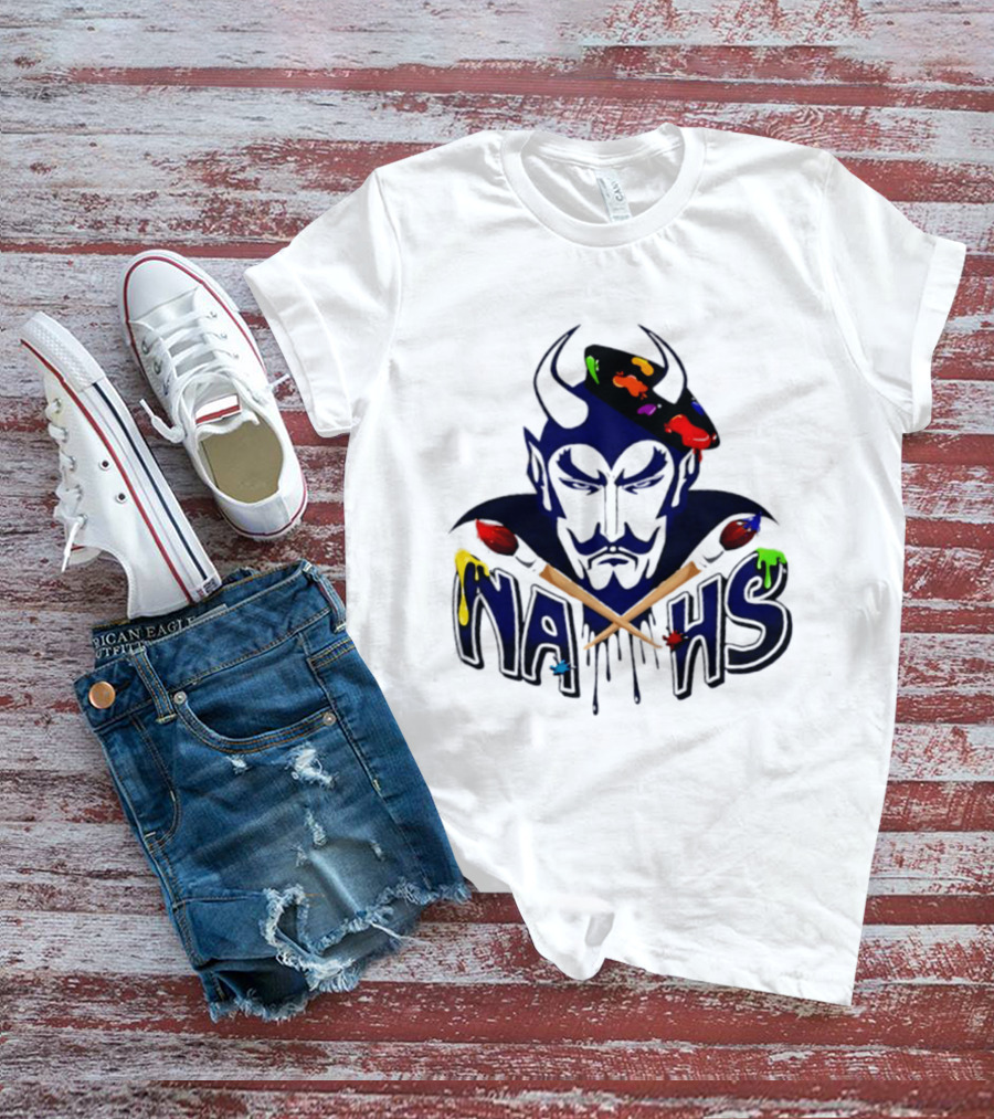 NAHS Artist Blue Devil Paintbrush Palette T-Shirt