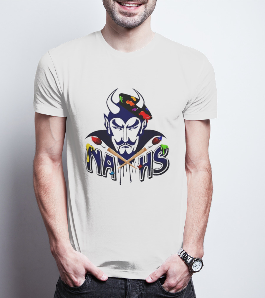 NAHS Artist Blue Devil Paintbrush Palette T-Shirt