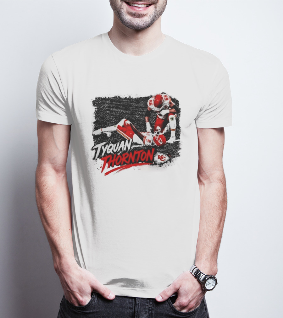 Tyquan Thornton No 2 And No 66 Kansas City Chiefs NFL Action Scene T-Shirt