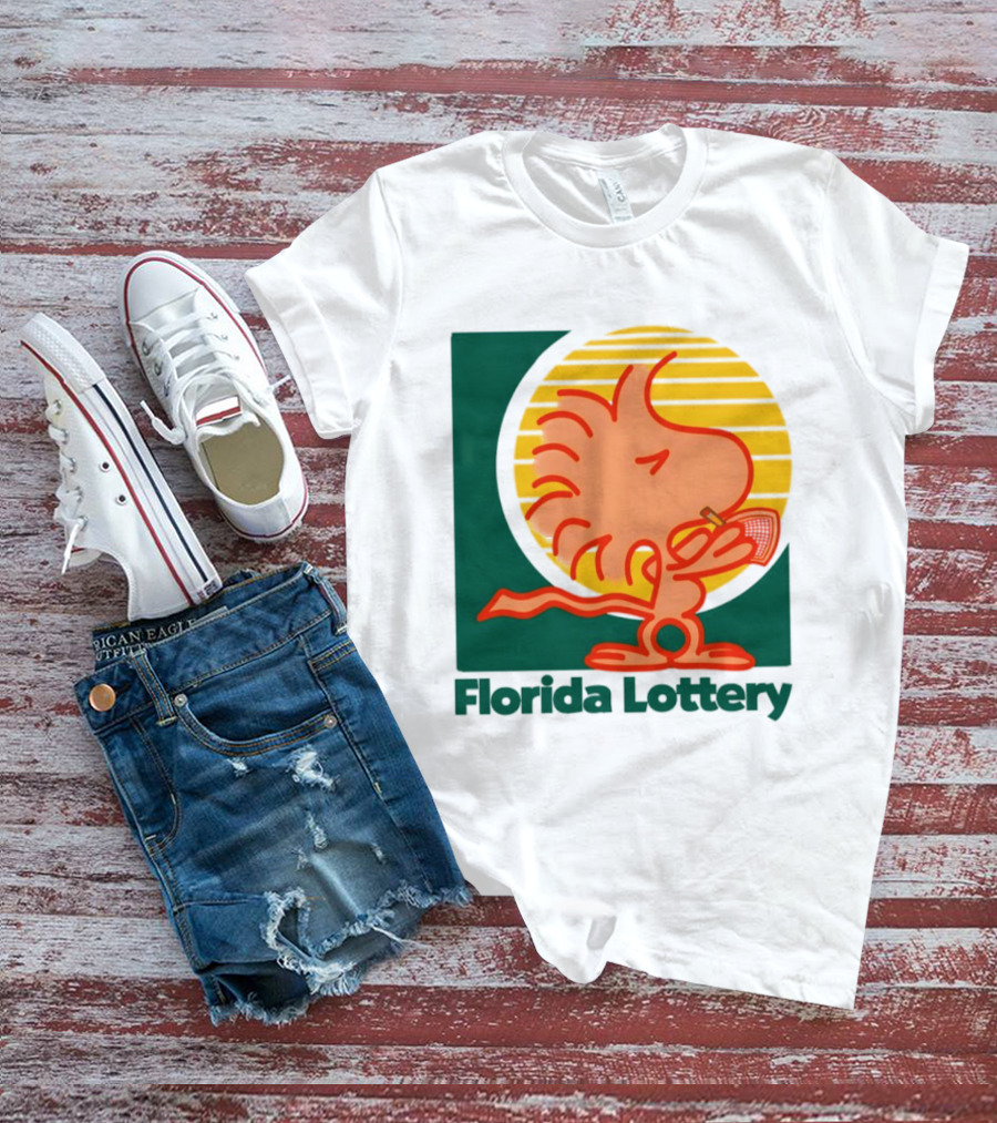 Woodstock Florida Lottery Peanuts Snoopy Sun T-Shirt