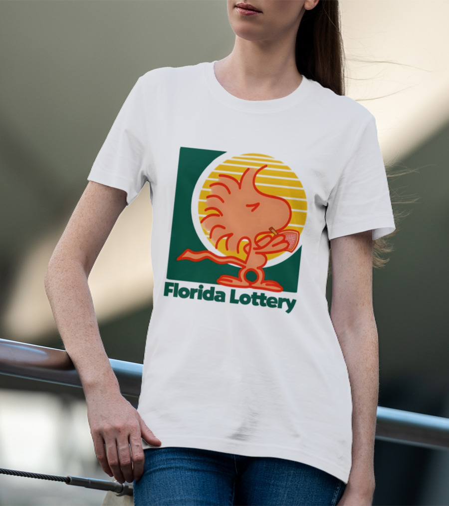 Woodstock Florida Lottery Peanuts Snoopy Sun T-Shirt