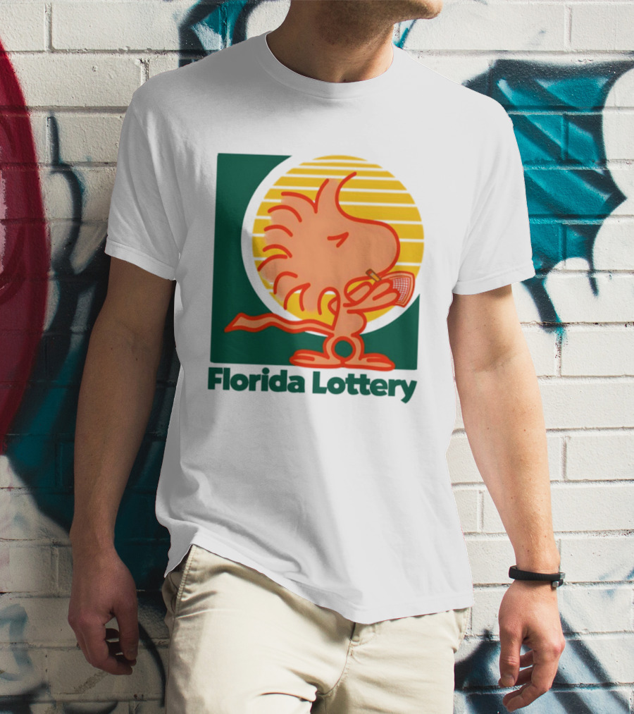 Woodstock Florida Lottery Peanuts Snoopy Sun T-Shirt