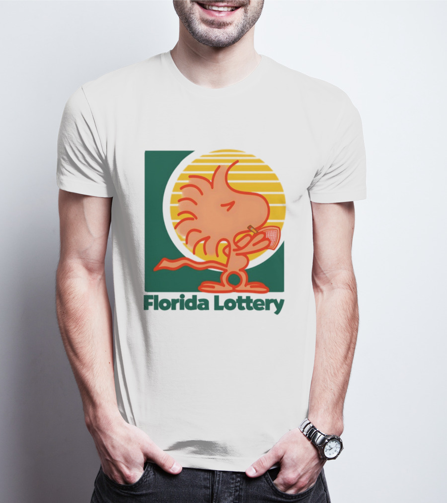 Woodstock Florida Lottery Peanuts Snoopy Sun T-Shirt
