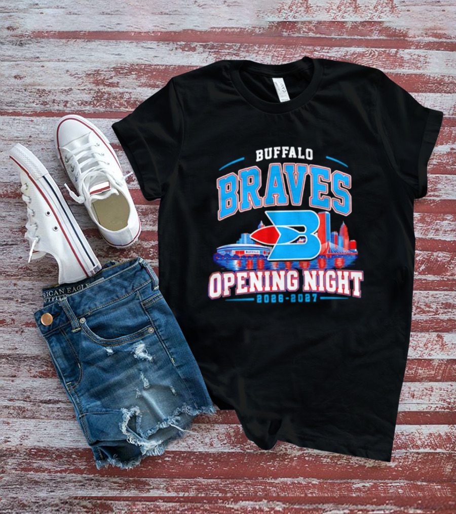 Buffalo Braves Opening Night 2026 2027 City Skyline Retro Sports T-Shirt