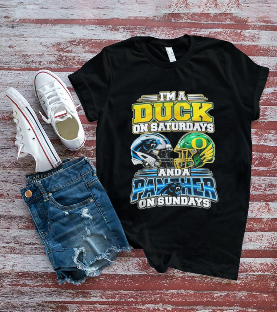 I'm A Duck On Saturdays And A Panther On Sundays Helmet T-Shirt
