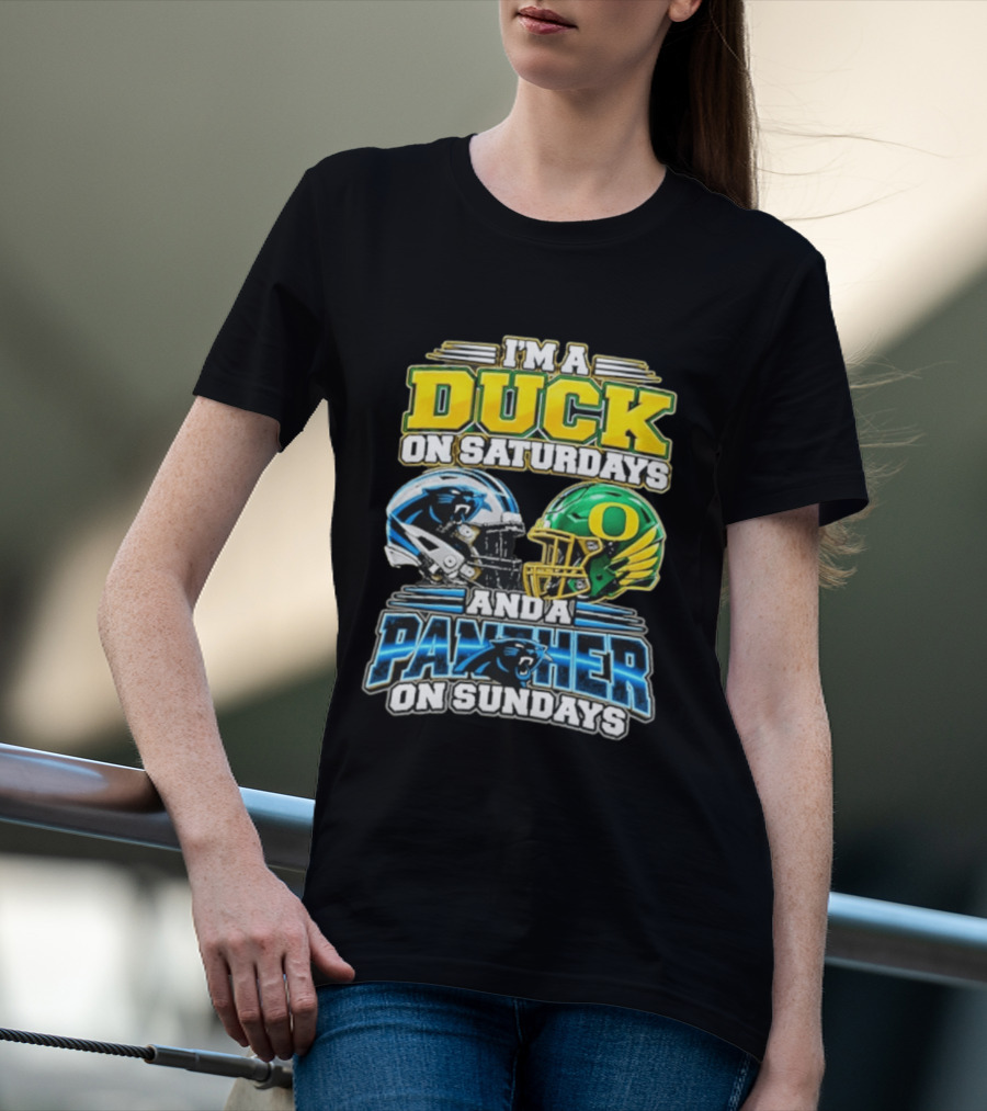 I'm A Duck On Saturdays And A Panther On Sundays Helmet T-Shirt