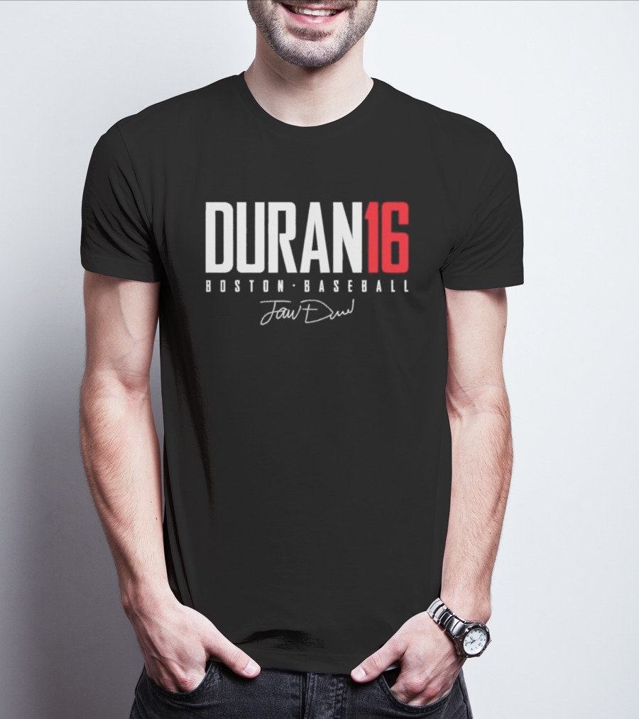 Jarren Duran 16 Boston Baseball Signature T-Shirt