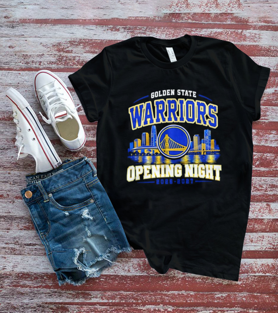 Golden State Warriors Opening Night 2026 2027 City Skyline T-Shirt