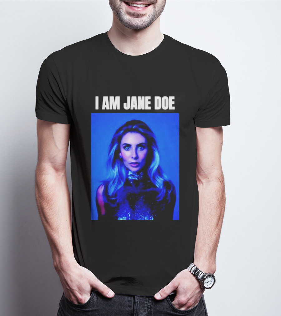 I Am Jane Doe Blue Portrait Mystique T-Shirt