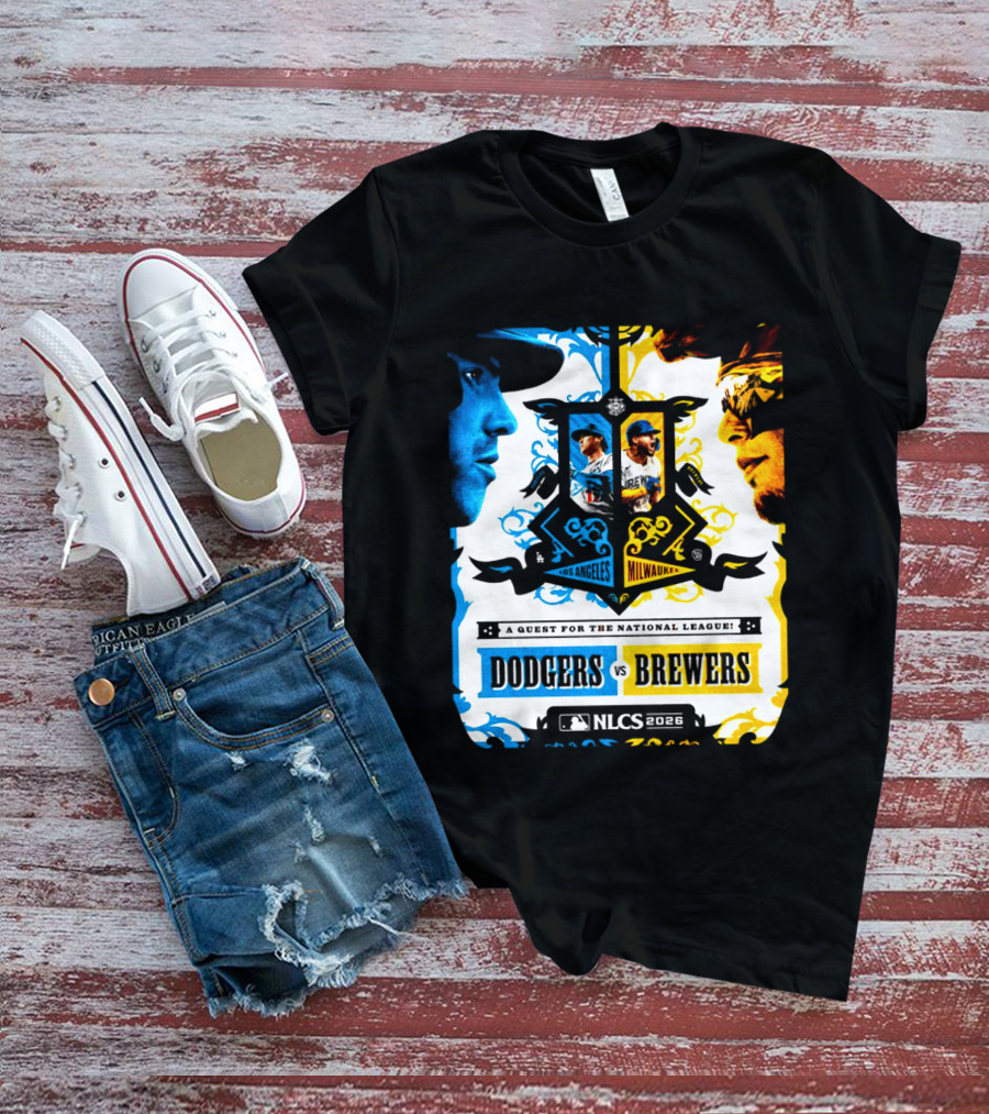MLB Los Angeles Dodgers Brewers NLCS 2026 Head To Head Quest For The National League T-Shirt