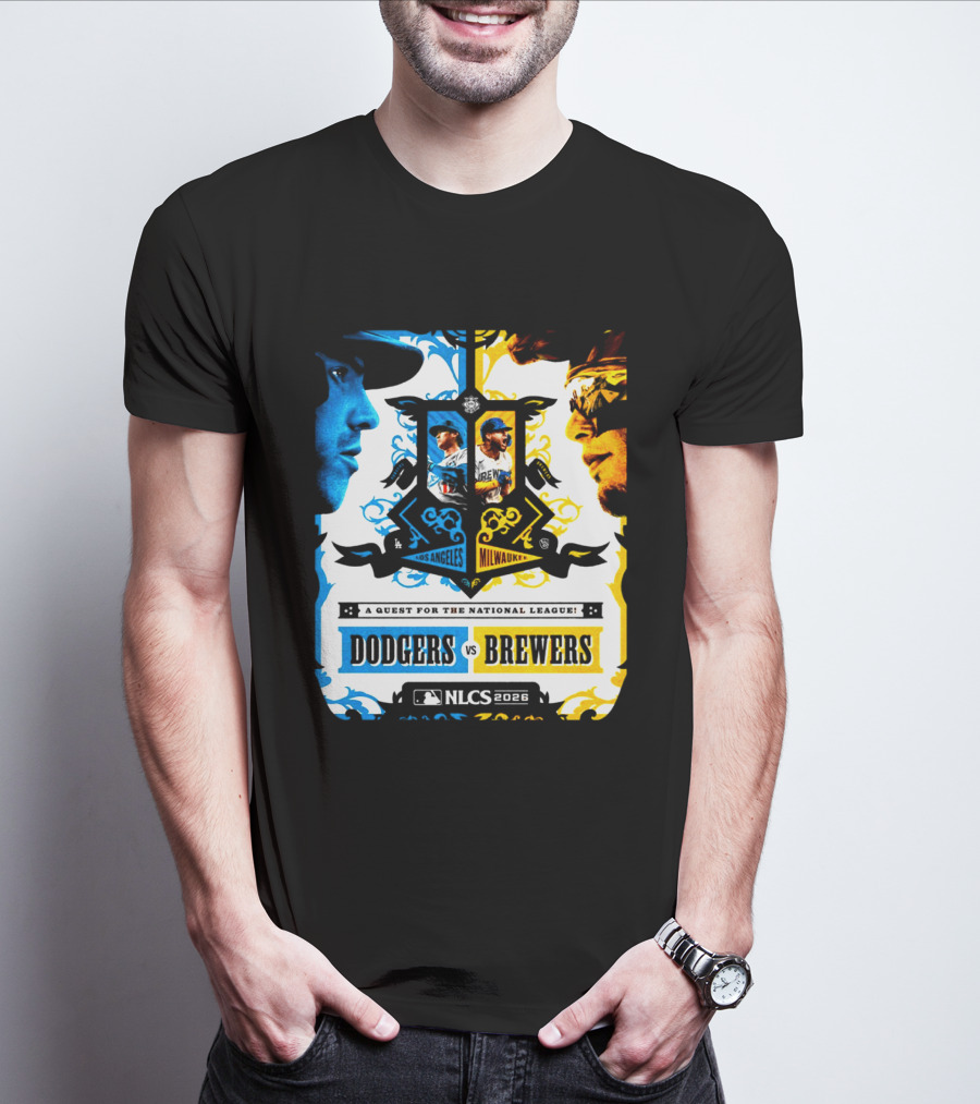 MLB Los Angeles Dodgers Brewers NLCS 2026 Head To Head Quest For The National League T-Shirt