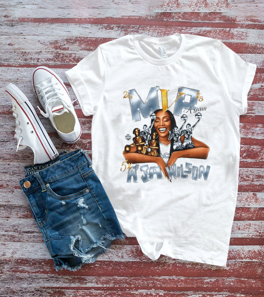 2x MVP Again 5x A'ja Wilson WNBA T-Shirt