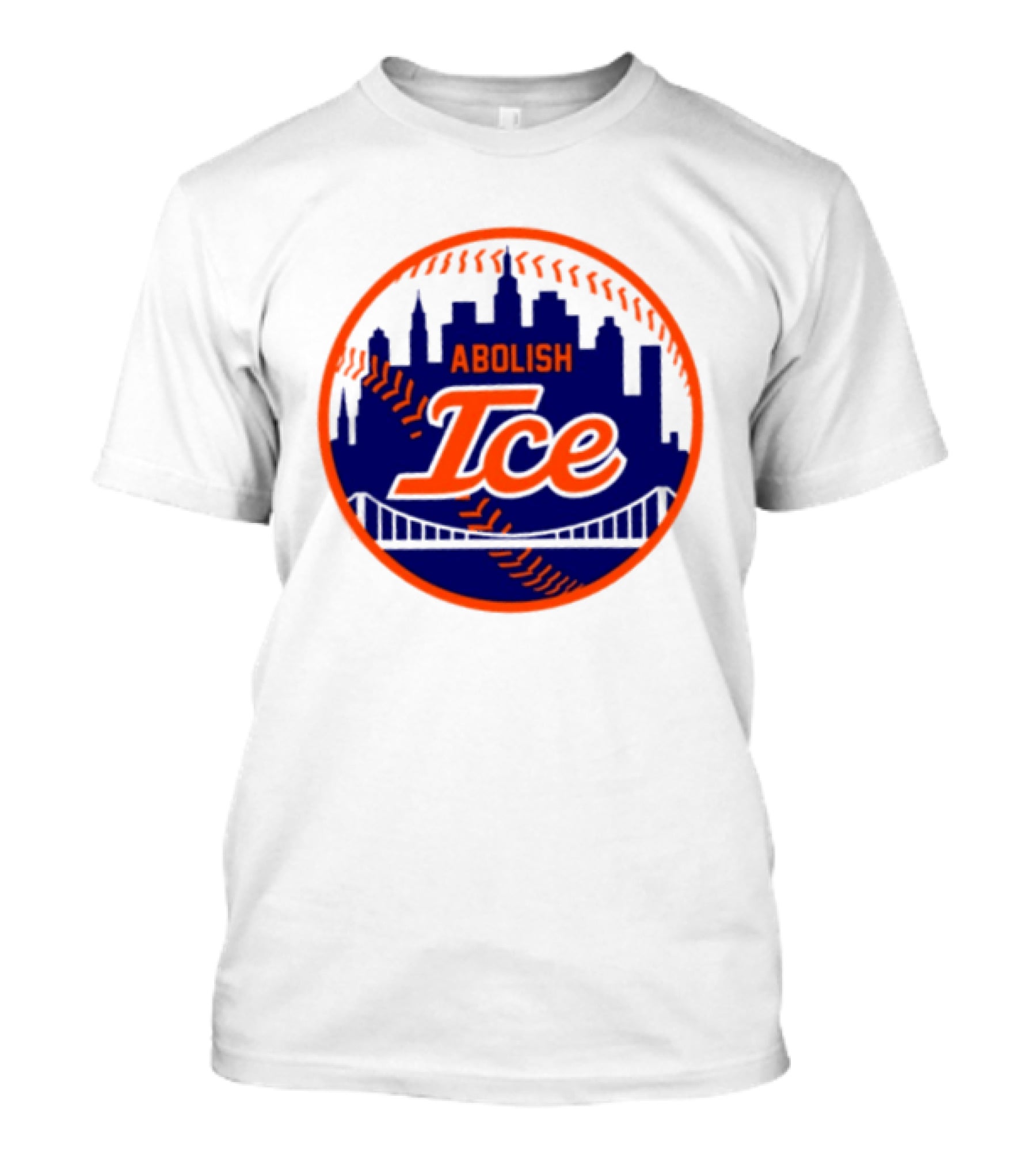 Abolish ICE New York Mets Baseball Fan City Skyline T-Shirt