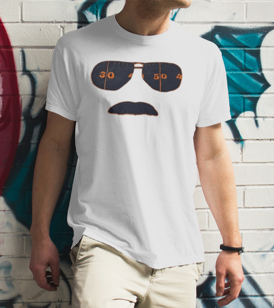 Chicago Bears Mike Ditka Sunglasses Mustache 30 40 50 T-Shirt