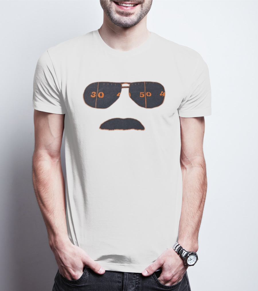 Chicago Bears Mike Ditka Sunglasses Mustache 30 40 50 T-Shirt