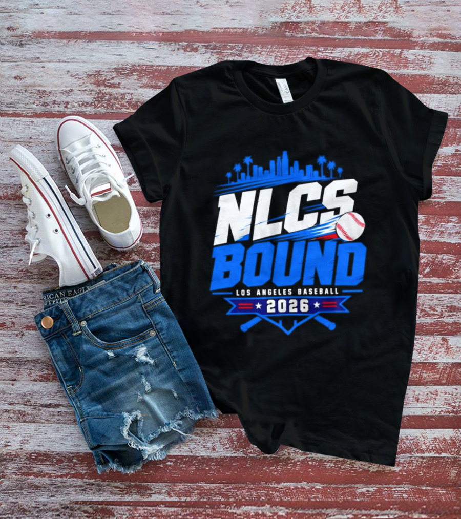NLCS Bound Los Angeles Baseball 2026 Skyline Postseason T-Shirt