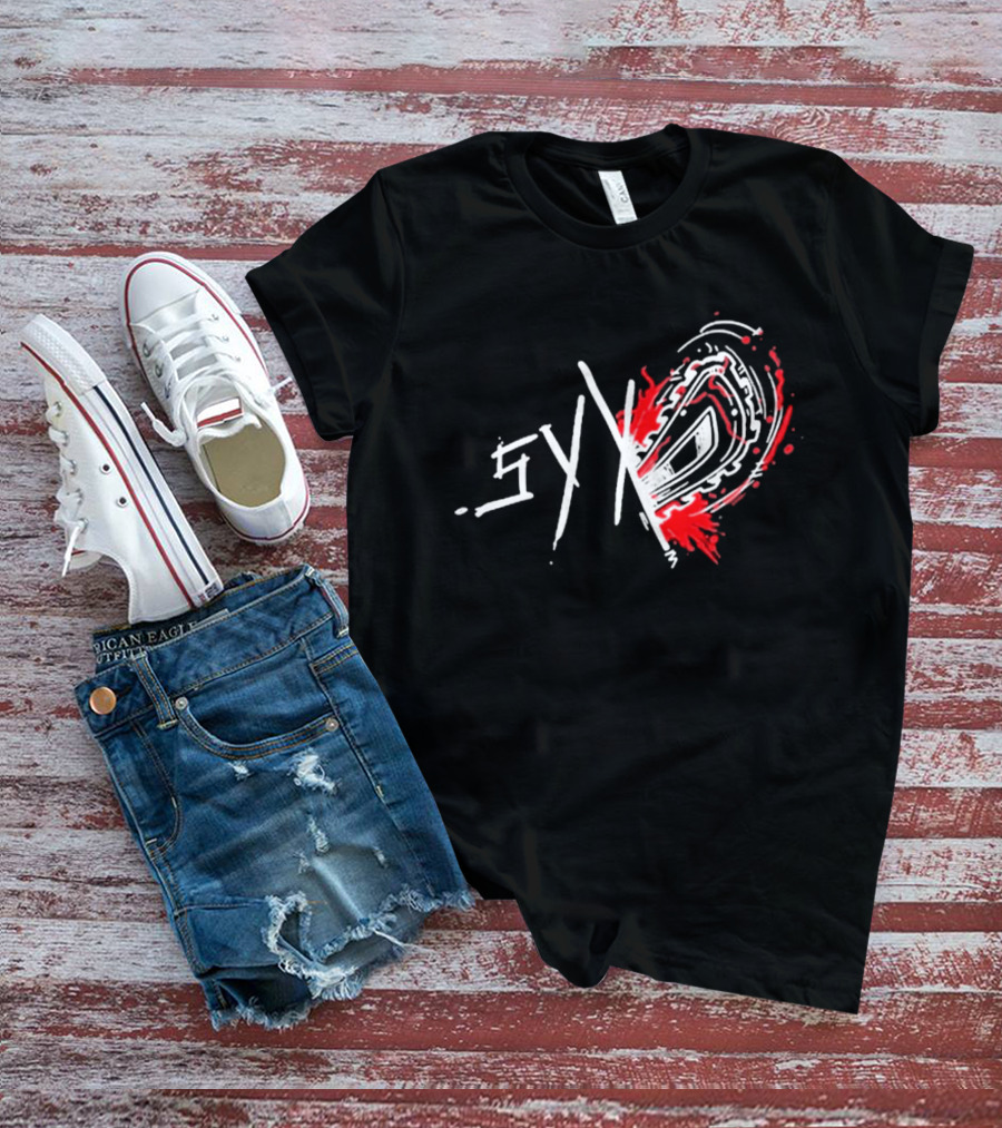 Syx Chainsaw Red Splatter T-Shirt