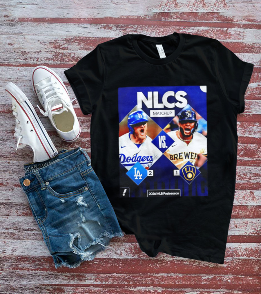 NLCS Matchup Dodgers Vs Brewers 2026 MLB Postseason T-Shirt