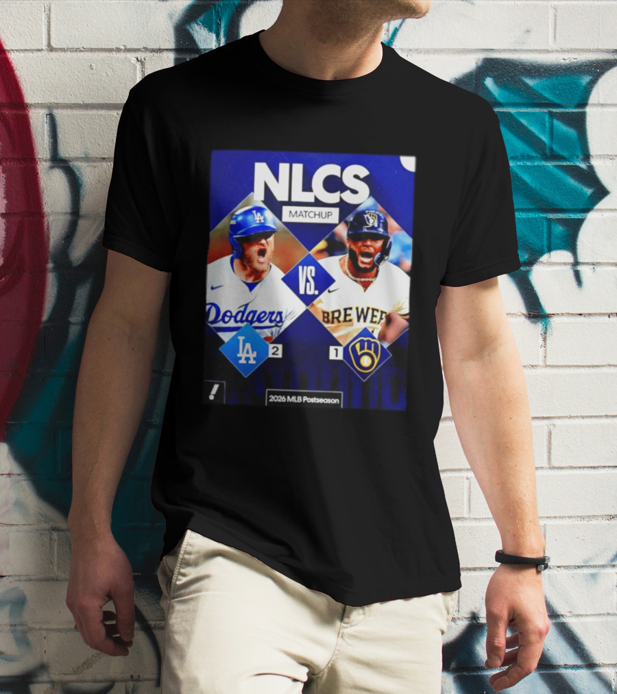 NLCS Matchup Dodgers Vs Brewers 2026 MLB Postseason T-Shirt