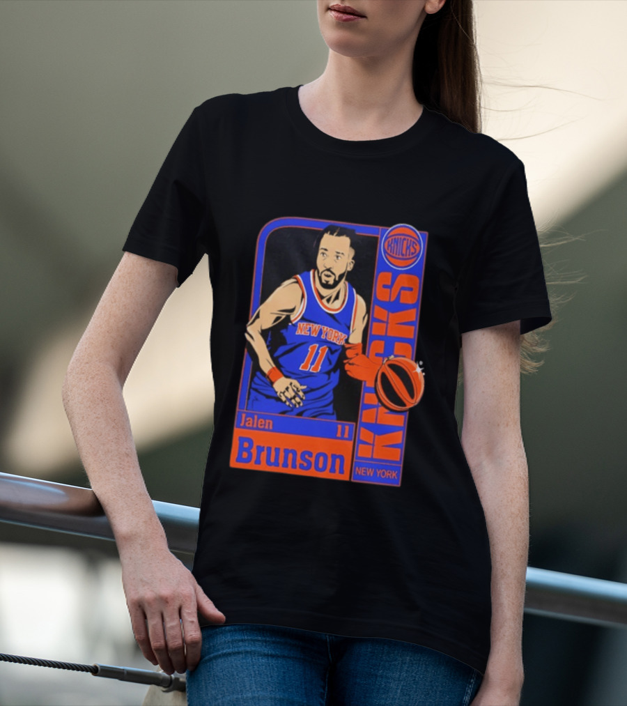 New York Knicks Jalen Brunson 11 Player Card 2026 T-Shirt
