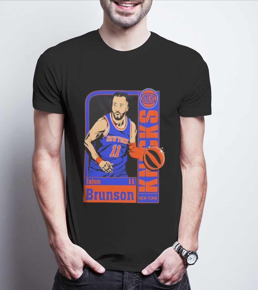 New York Knicks Jalen Brunson 11 Player Card 2026 T-Shirt