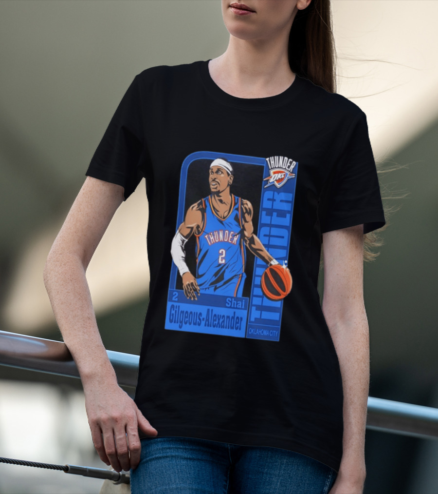 Oklahoma City Thunder Shai Gilgeous Alexander Number 2 NBA 2026 T-Shirt