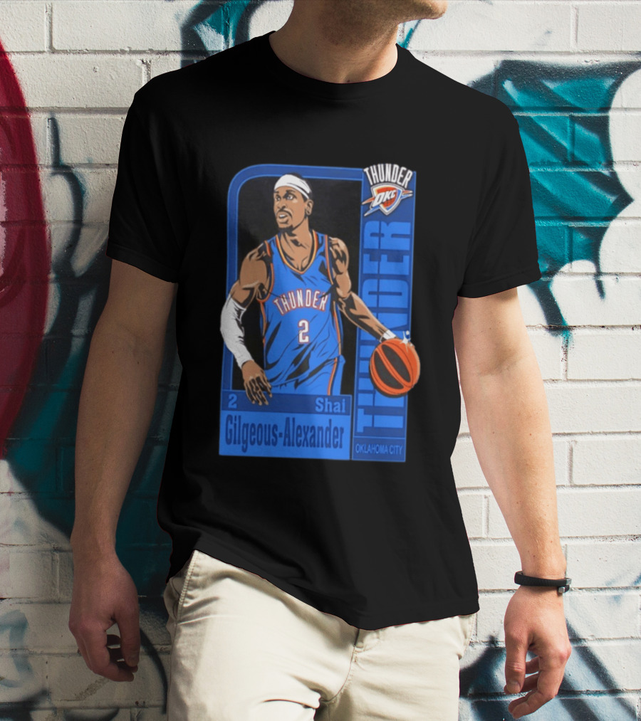 Oklahoma City Thunder Shai Gilgeous Alexander Number 2 NBA 2026 T-Shirt