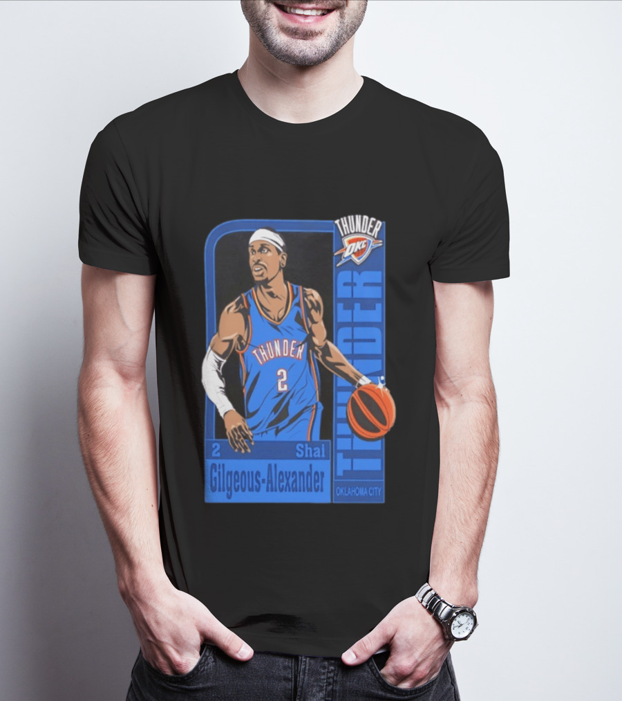 Oklahoma City Thunder Shai Gilgeous Alexander Number 2 NBA 2026 T-Shirt