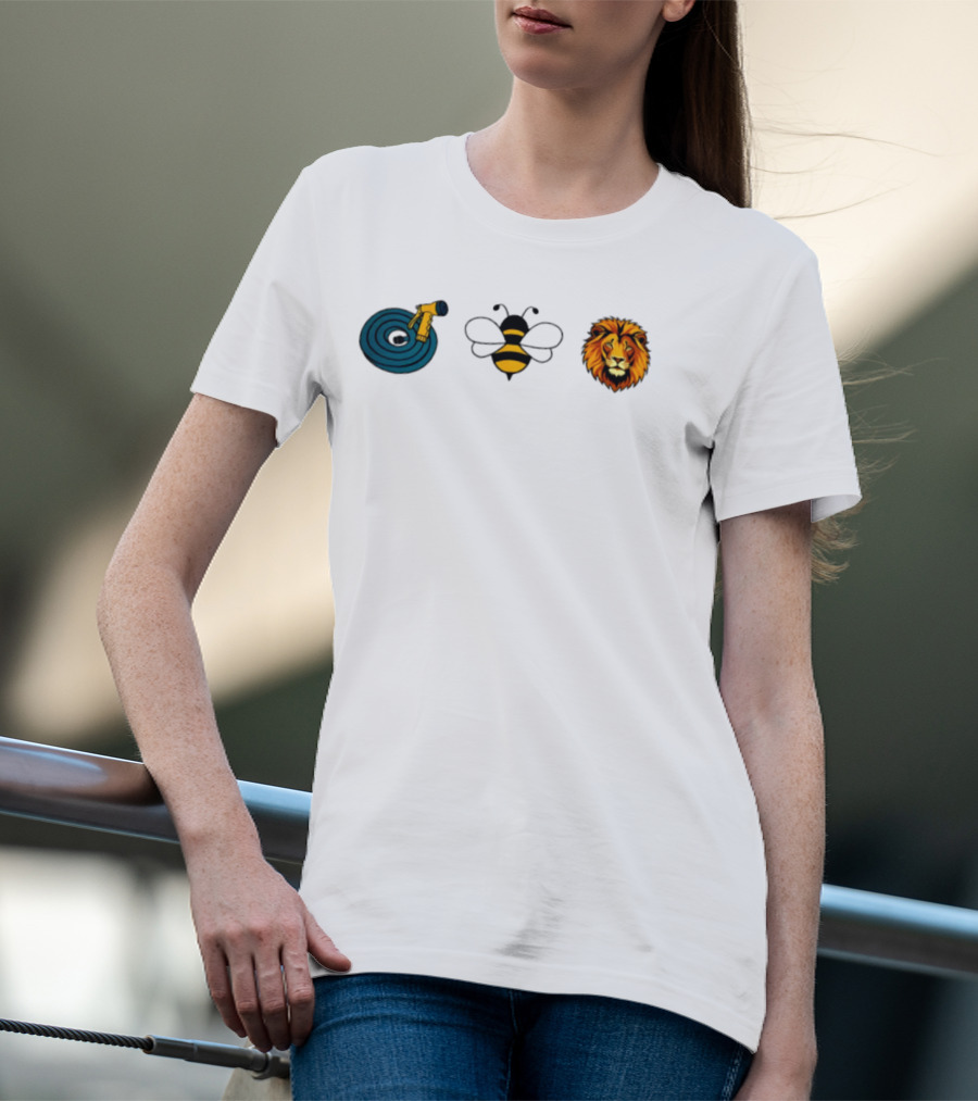 Hose Bee Lion Rebus Puzzle Bumblebee Wordplay T-Shirt