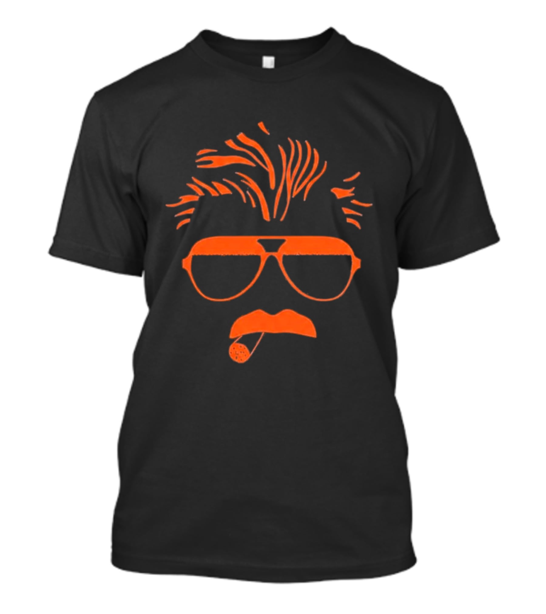 Coach Mike Ditka Iconic Hair Mustache Glasses And Cigar T-Shirt