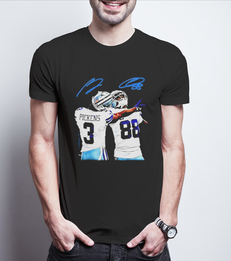 George Pickens CeeDee Lamb Dallas Cowboys Signatures T-Shirt