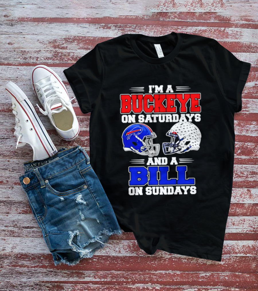 Ohio State Buckeyes Saturdays Buffalo Bills Sundays Fan 2026 T-Shirt