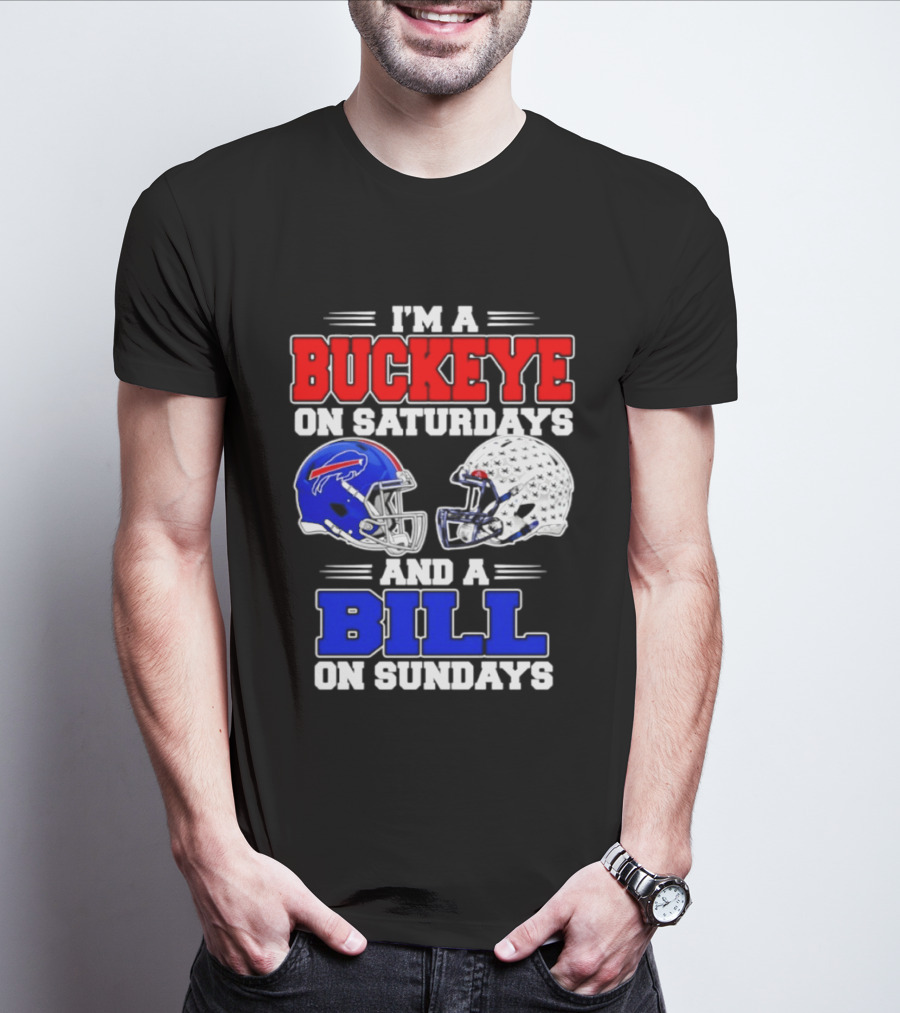 Ohio State Buckeyes Saturdays Buffalo Bills Sundays Fan 2026 T-Shirt