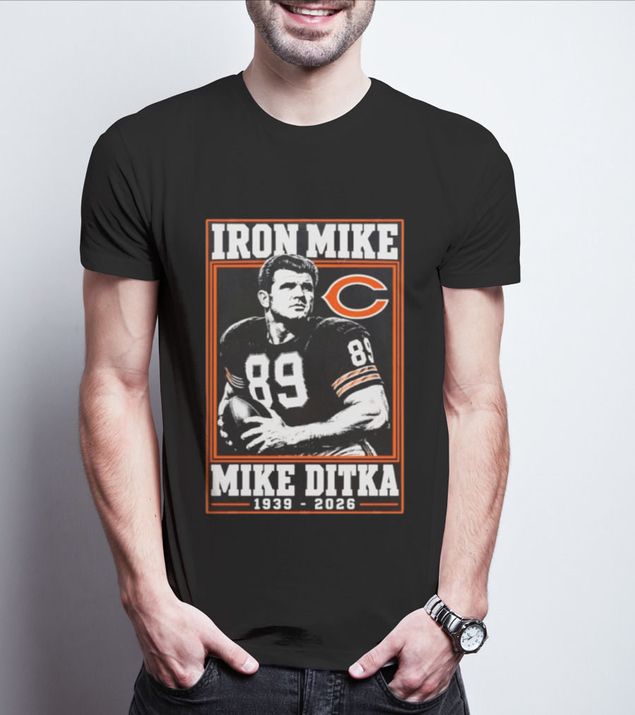 Iron Mike Ditka 89 Chicago Bears NFL Legend 1939 2026 T-Shirt