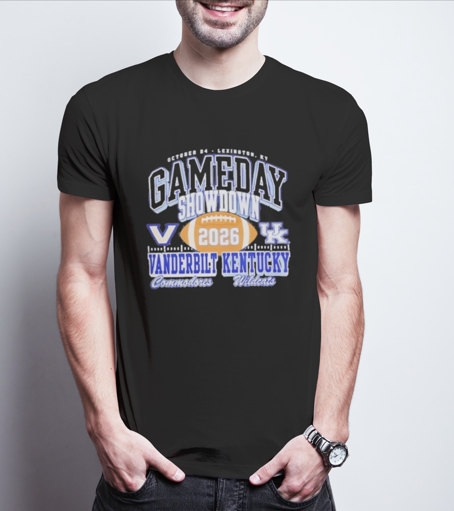 October 24 Lexington Gameday Showdown Vanderbilt Commodores Kentucky Wildcats 2026 T-Shirt