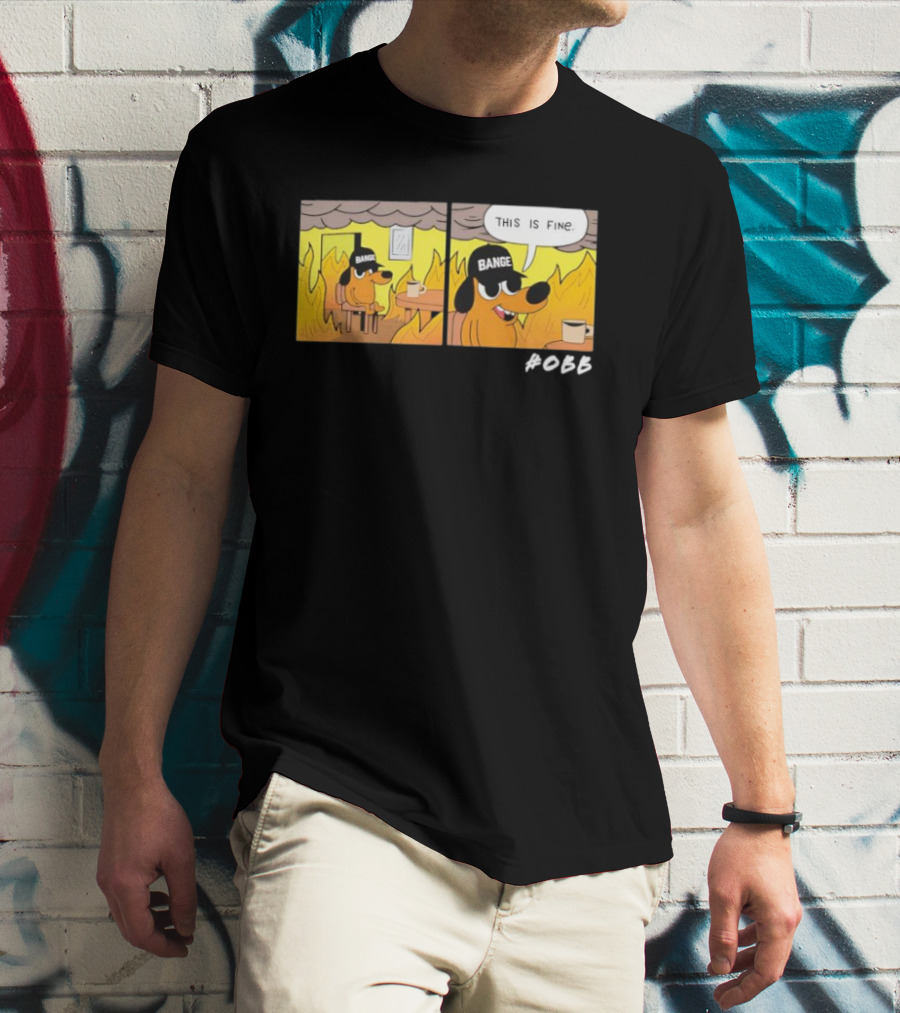 This Is Fine Meme Parody Sponsored Dog Bange T-Shirt