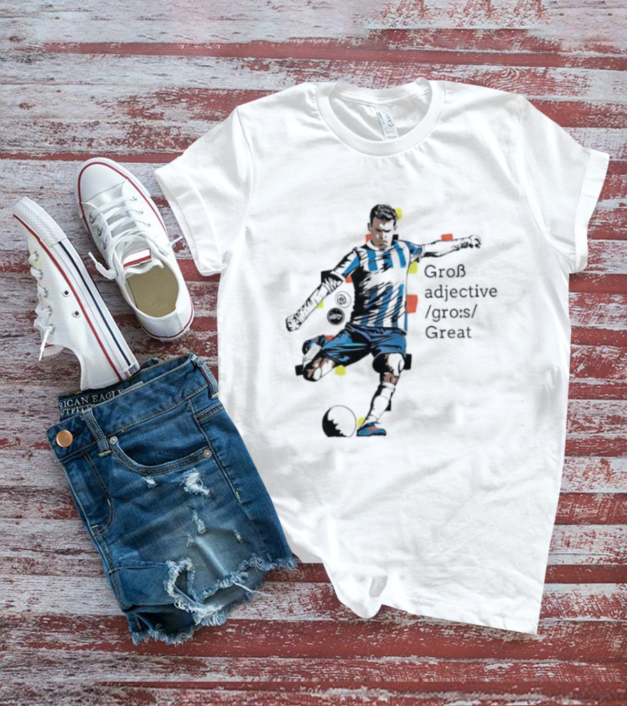 Jason Therios Groß Adjective Gros Great Soccer Player Action T-Shirt