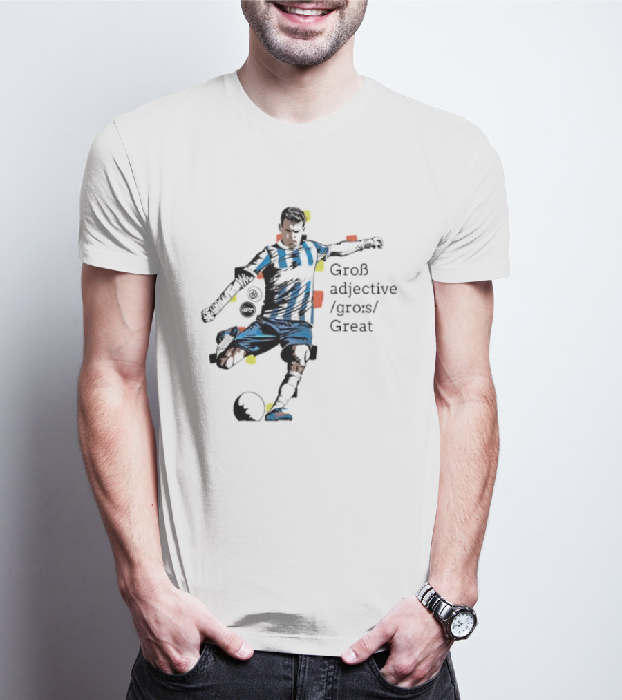 Jason Therios Groß Adjective Gros Great Soccer Player Action T-Shirt