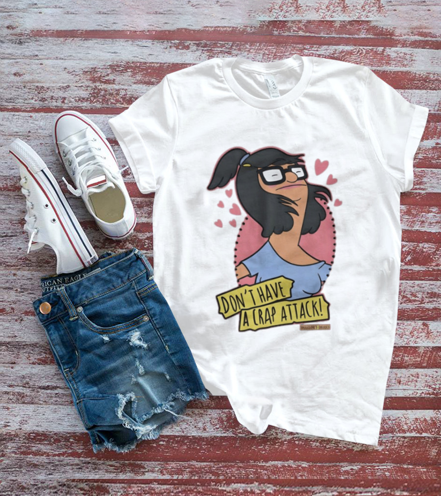 Bob's Burgers Don't Have A Crap Attack Character Graphic With Pink Hearts T-Shirt