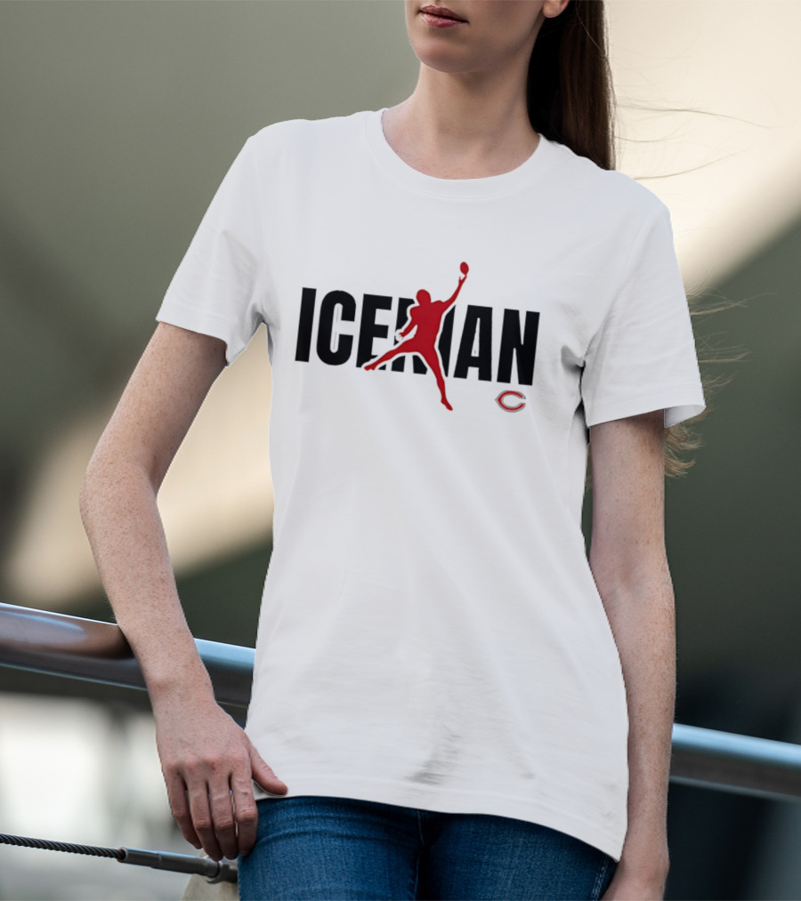 Chicago Bears Caleb Williams Iceman Jumpman C Logo Football T-Shirt