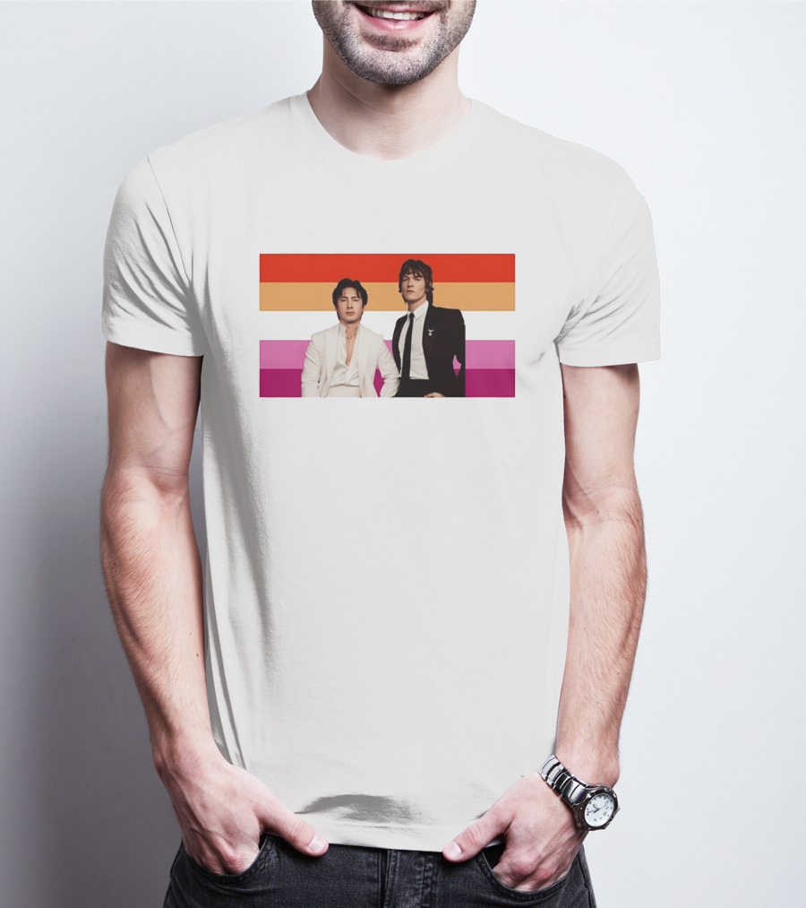 Hudson Williams Connor Storrie Lesbian Pride Flag Themes T-Shirt