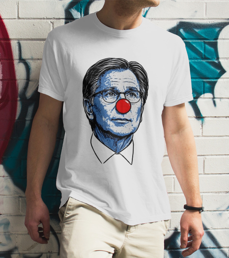Dan Lifshatz Clown Red Nose Illustration Pop Culture T-Shirt